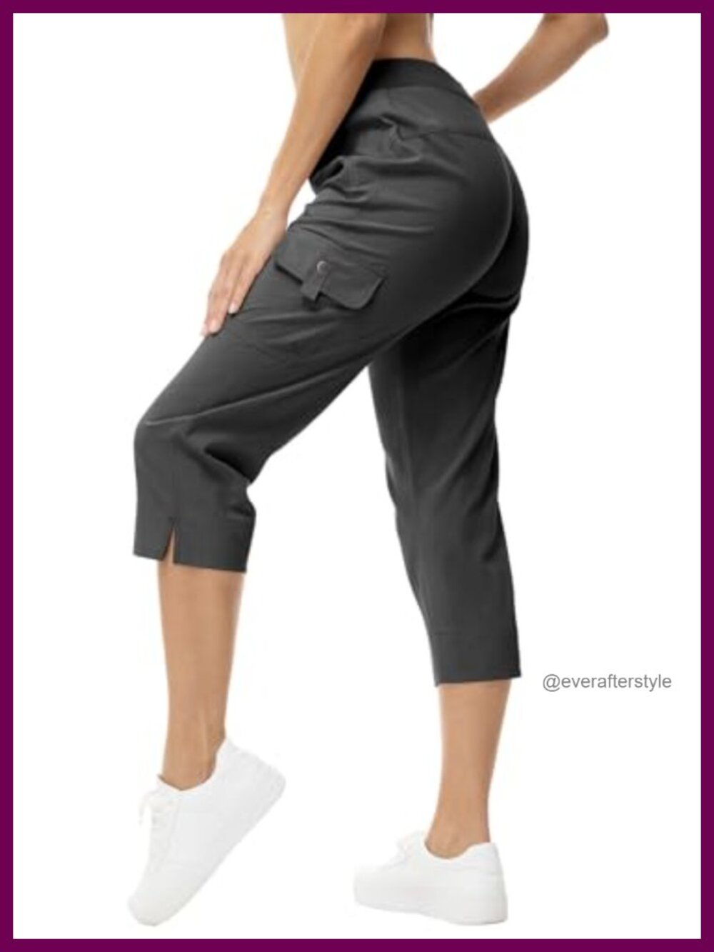 Cargo Capri Pants with Pockets Lightweight Quick Dry Hiking Athletic Joggers